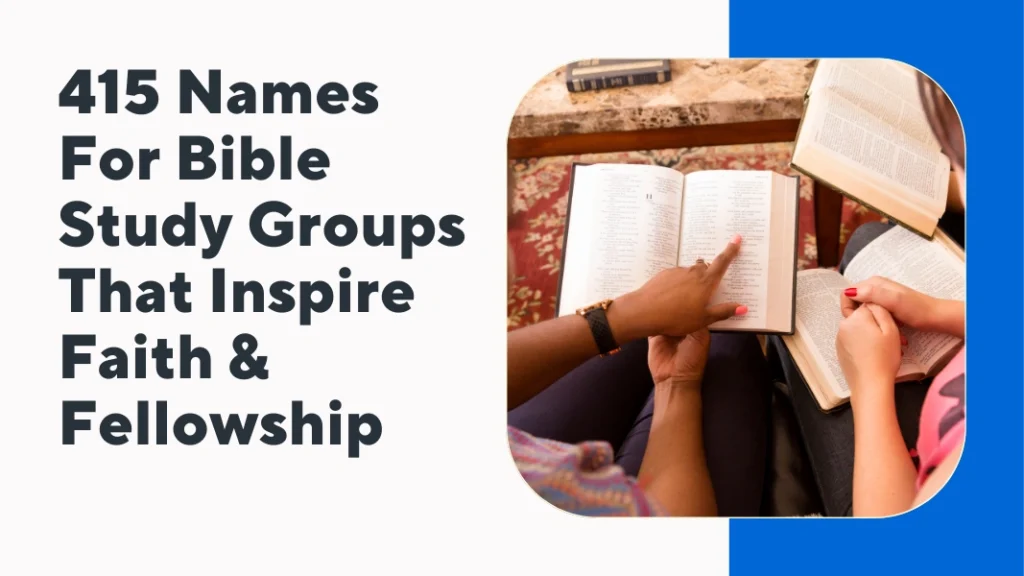 Names For Bible Study Groups