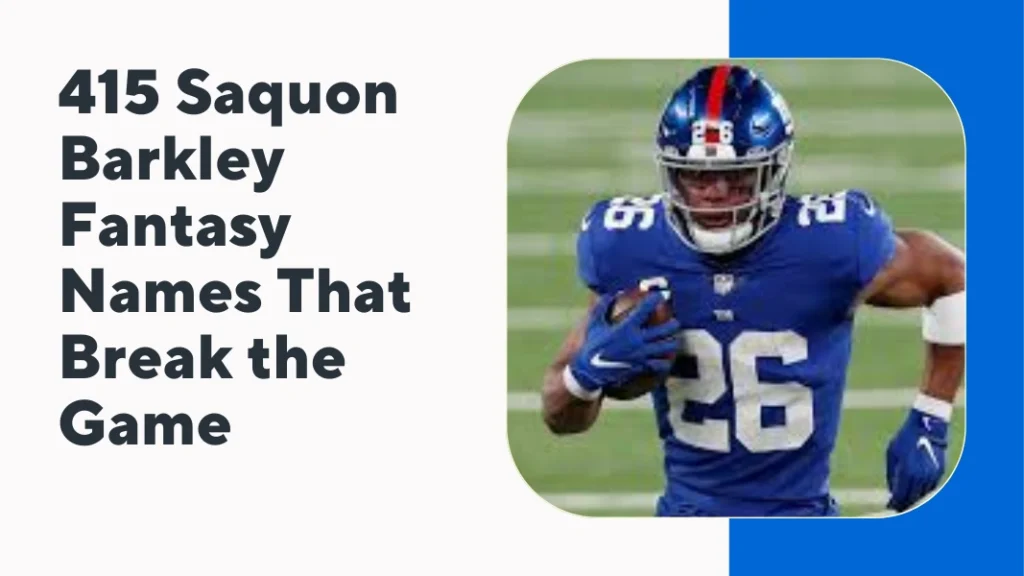 Saquon Barkley Fantasy Names